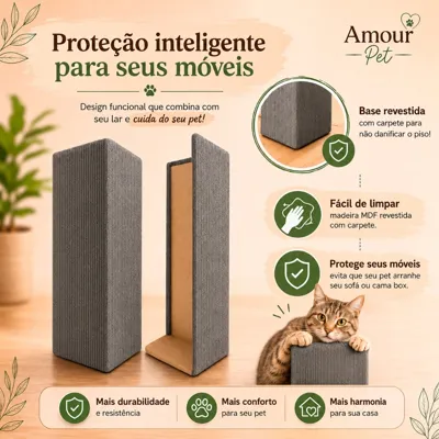 Foto do anúncio: Kit 2 Arranhador De Canto Para Gatos Protetor Sofá Cama Box