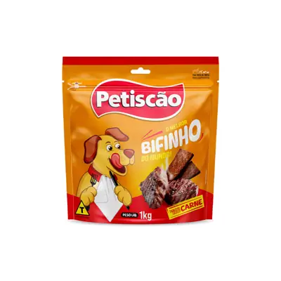 Foto do anúncio: Petiscão Carne 1kg - Bifinho Mastigável para Cachorros