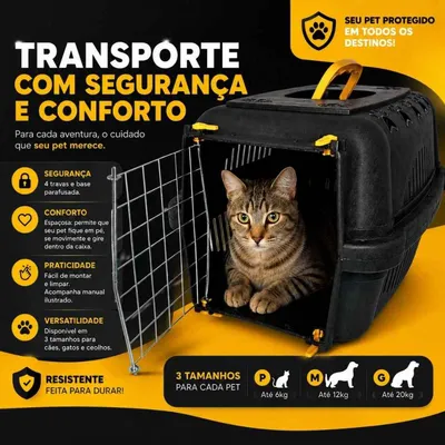 Foto do anúncio: Caixa de Transporte Gatos Grande Pequena Cachorros Cães Gatos Pet Coelho Portinha Aço Ferro N1 N2 N3