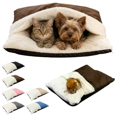Foto do anúncio: Cama Caminha Saco de Dormir Canguru Pet Cachorro e Gato Sherpa Carneiro Quentinho - Petliz