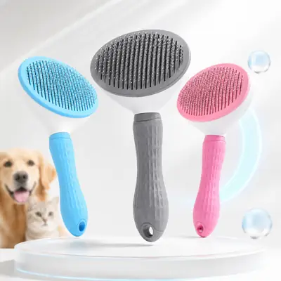 Foto do anúncio: Escova Pente Removedor de Pelos Para Cães e Gatos Com Botão Auto