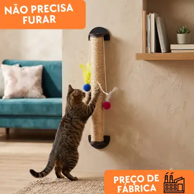 Foto do anúncio: Arranhador Vertical de Parede para Gatos em Sisal Premium