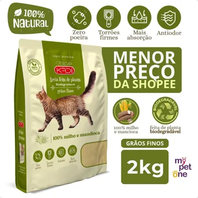Foto do anúncio: Areia Biodegradável Kadi Grãos Finos - 2Kg