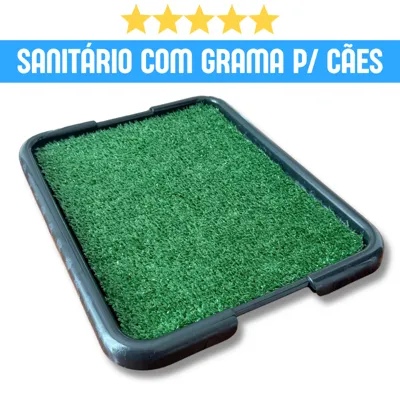 Foto do anúncio: Sanitário Higiênico Lavável para Cães | Grama Sintética Xixi Fácil Econômico |