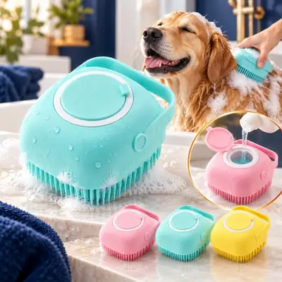 Foto do anúncio: Escova de Banho para Cachorro Esponja Lava Pelo Pet Massageador