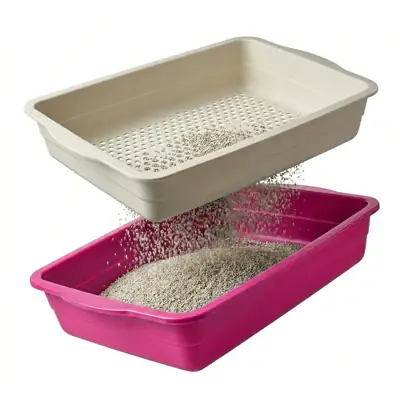 Foto do anúncio: Kit Caixa de Areia para Gato 3 Itens com Peneira Furba Fácil Banheiro