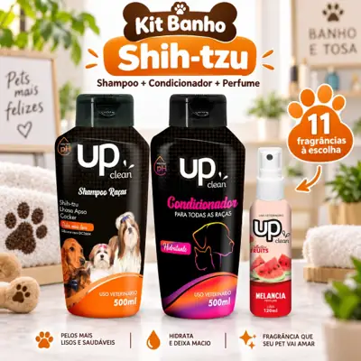 Foto do anúncio: Kit Banho Cachorro Shampoo Shih Tzu Lhasa Cocker + Condicionador