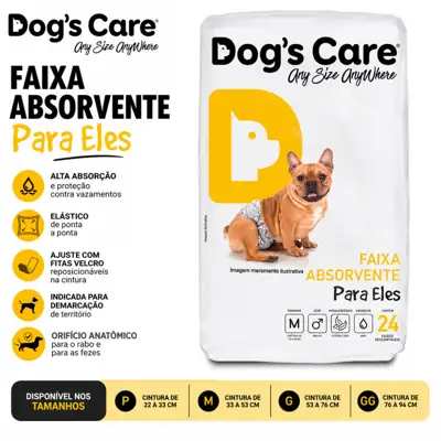 Foto do anúncio: Fralda Faixa Higiênica Descartável Pet para Cachorro Macho Dog's Care P