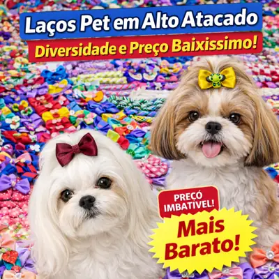 Foto do anúncio: 500, 300 ou 200 Laços Pet Atacado Lacinhos Pet Atacado Lacinhos