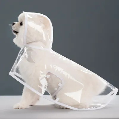 Foto do anúncio: Capa De Chuva Para Cães Transparente Impermeável / Jaqueta Com Capuz Para Animal De Estimação Cachorro e Gato Proteção