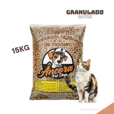 Foto do anúncio: Granulado De Madeira Sanitario Higienico Para Gatos - 15Kg