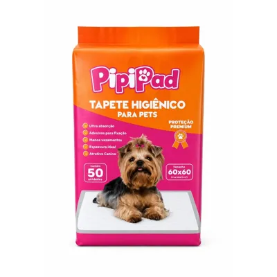 Foto do anúncio: 50 Tapete Higiênico Descartável para Cachorro Gato Unidades 60x60 cm - Fralda Pet Xixi Cão Pequeno Médio Pet