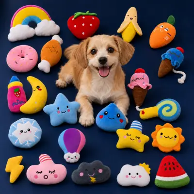 Foto do anúncio: Kit 3/5/10 Brinquedos Pelucia para Cachorro Pequeno e Médio Porte