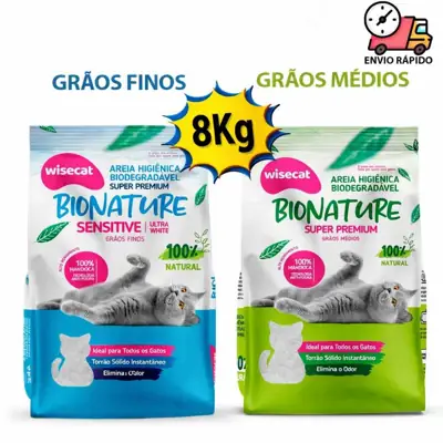 Foto do anúncio: Kit Areia Para Gato Natural 100% Mandioca Biodegradável Wise Cat