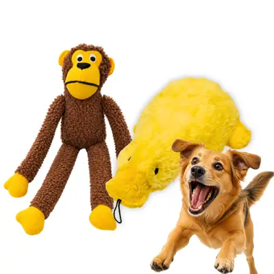 Foto do anúncio: Kit 2 Brinquedos de Pelúcia para Cachorro e Gato - Pato Big Duck