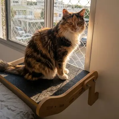 Foto do anúncio: Suporte Para Janela De Gatos Cama Suspensa Reforçada MDF 15mm