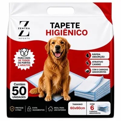 Foto do anúncio: Tapete Higiênico Cachorro Pet Cães 50un 60x60 Antivazamento