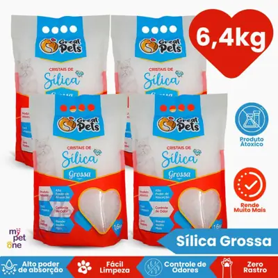 Foto do anúncio: Areia Sílica Grossa Great Pets para Gatos - 1,6Kg a 6,4Kg