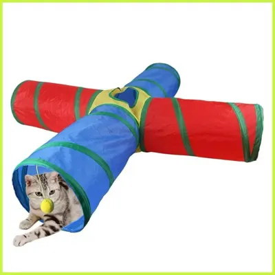 Foto do anúncio: Túnel Labirinto Para Gatos Interativo Brinquedo Pet 4 Vias x