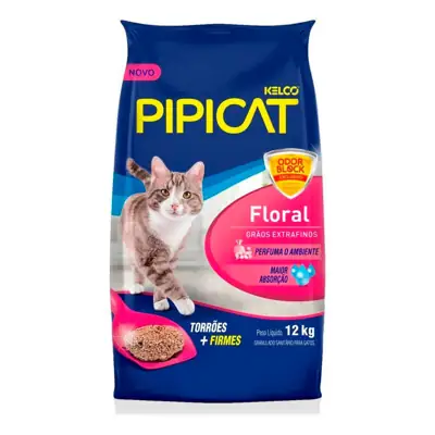 Foto do anúncio: Areia para Gato Floral 12kg Pipicat