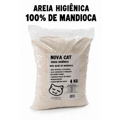 Foto do anúncio: Areia Higiênica 100% biodegradável para gatos nova cat