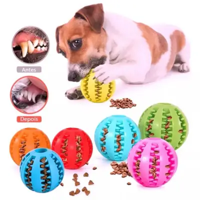 Foto do anúncio: Pet Mordedor Bola Multifuncional Escova Mordedor Porta Petisco Pet Ball