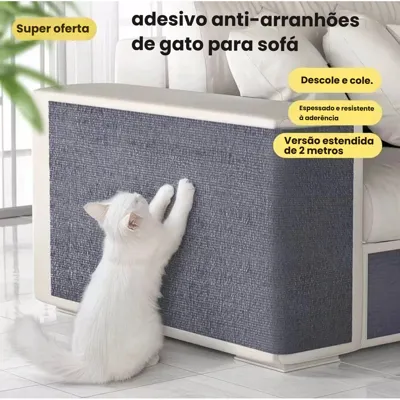 Foto do anúncio: Arranhador Adesivo para Gatos – Protetor de Sofá, Cama e Móveis