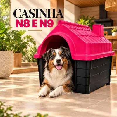Foto do anúncio: Casinha Plástica Desmontável Cachorros Cães Grande Porte N8 N9