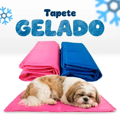 Foto do anúncio: Tapete gelado pet verão 90x50 e 65x50 autorefrigerante refrescante
