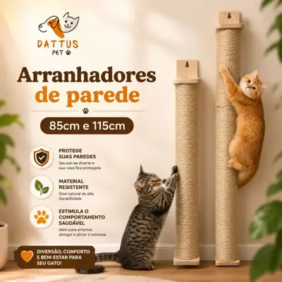 Foto do anúncio: Arranhador de parede para gatos 85cm e 115cm/Arranhadores Grande.