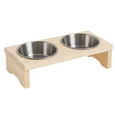 Foto do anúncio: Comedouro Bebedouro Duplo Pet 2 Tigelas Inox 200ml Cachorro e Gato
