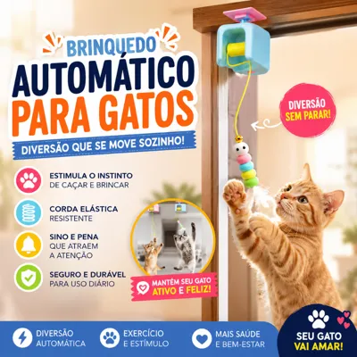 Foto do anúncio: Brinquedo Interativo Elétrico para Gatos Corda Elástica Pássaro Voador Automático Pet