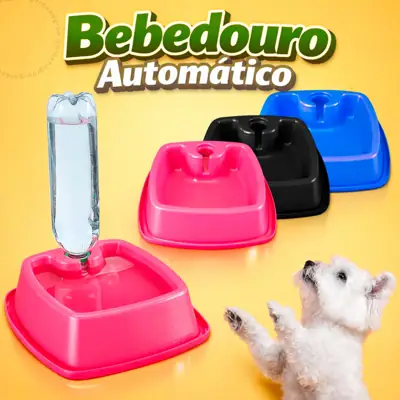 Foto do anúncio: Bebedouro Automático Anti Formiga Quadrado 900ml Cães Gatos Suporte