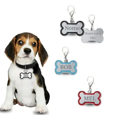 Foto do anúncio: Plaquinha de Identificação Personalizada para Pets em Metal - Nome