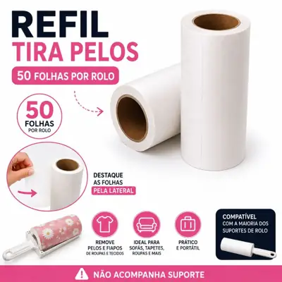 Foto do anúncio: Refil Para Tira Pelo Da Roupa 50 Folhas Cada Remove Pelos Pet Cabelo