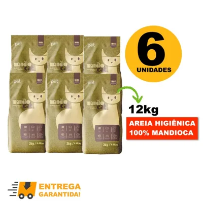 Foto do anúncio: Areia de Gato MandioCat Biodegradável higiênica natural 100% Mandioca-Envio Rápido