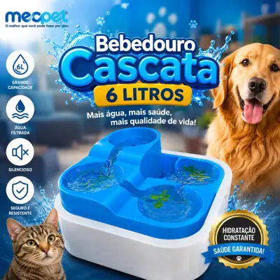 Foto do anúncio: Fonte Bebedouro Cascata Purificador Caes e Gatos Grande 6L Bivolt