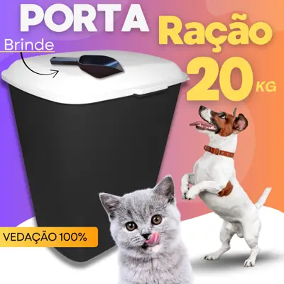 Foto do anúncio: Porta ração 20 kg pet pote de ração para cachorro gatos