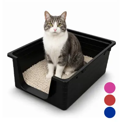 Foto do anúncio: Caixa de Areia Grande Sanitário Para Gatos Pet Bordas Altas Anti