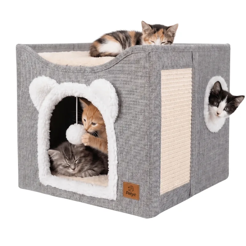 Foto do anúncio: Casinha para Gato Petyc 2 Andares Dobrável com Arranhador