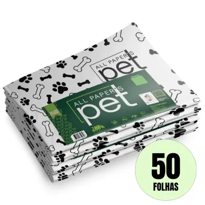 Foto do anúncio: Jornal Pet Higiênico 50 Folhas Biodegradável Tapete Pet Folha Grande Tapete Pet