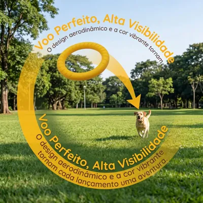 Foto do anúncio: Disco Voador e Argola de Puxar para Cães de Médio e Grande Porte - EVA Flutuante
