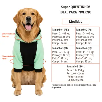 Foto do anúncio: Roupa para Cachorro Tipo Moletom com Capuz, Duas Cores, Roupa PET