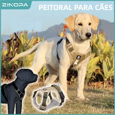 Foto do anúncio: Colete Peitoral Refletivo Ajustável para Cachorros de Médio a Grande Porte