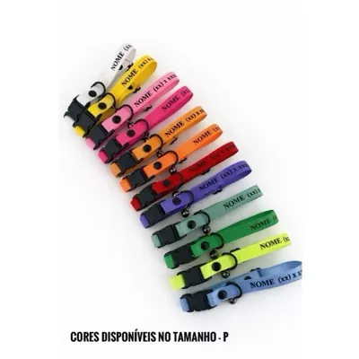 Foto do anúncio: Coleira pet personalizada com identificação elástica para gatos e cães de pequeno porte