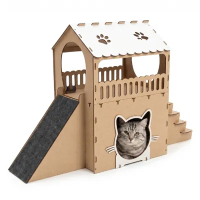 Foto do anúncio: Casa de Gato Rampa Pet Escada 5 Degraus Playground Para Felino 2 Andares Arranhador