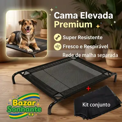 Foto do anúncio: Cama Pet Suspensa - Impermeável, Respirável, Lavável - Para Cães e Gatos
