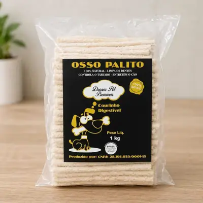 Foto do anúncio: Osso Palito Natural 1kg 6/5 para Cachorro Petisco Dental Mordedor