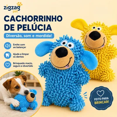 Foto do anúncio: Brinquedo de Pelúcia para Cachorro com Som ao Balançar Mordedor Interativo