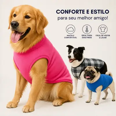 Foto do anúncio: Roupinha Roupa Cachorro Soft Quentinha Suéter Porte Pequeno Médio Grande